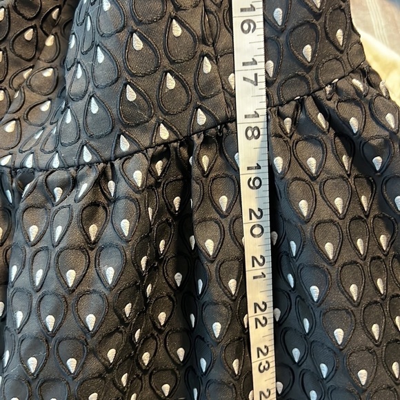 Quinn,Black Textured Fit & Flare Dress,Bow-Back Cutout /Teardrop Jacquard Size S - Picture 7 of 12